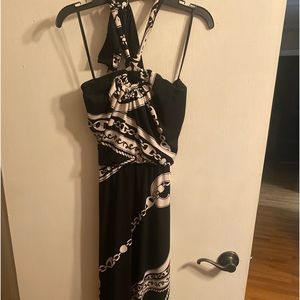 White House Black market long slinky halter dress